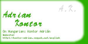 adrian kontor business card